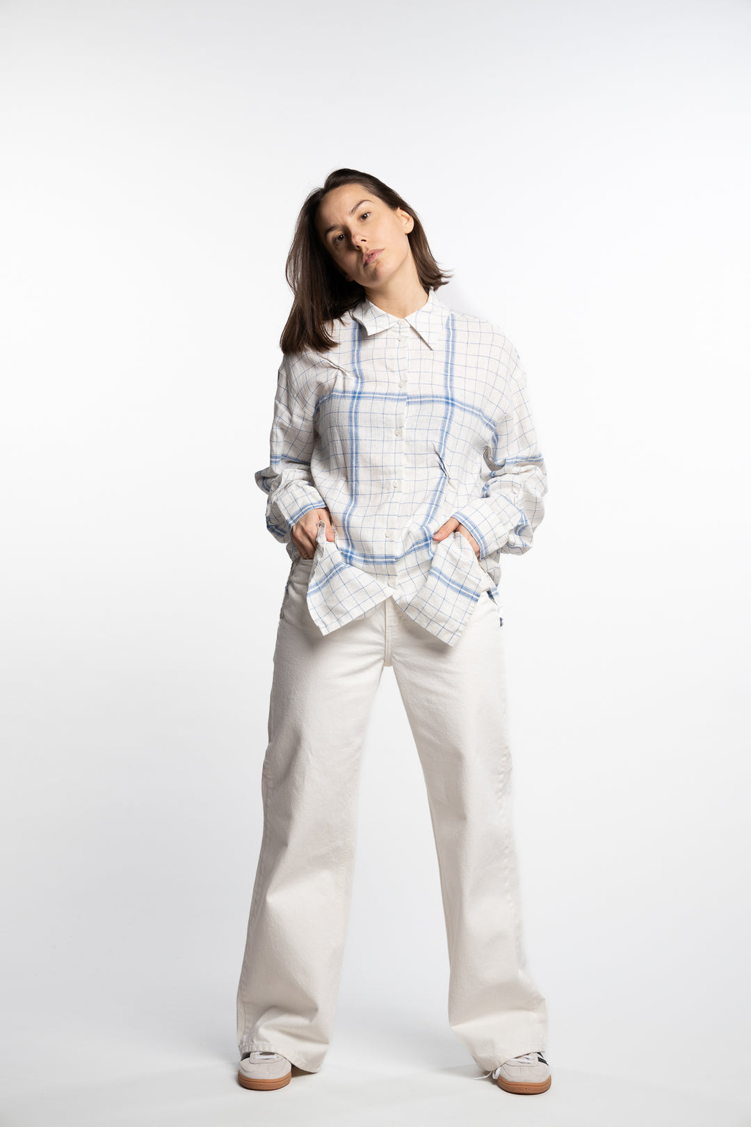 Bibi Check Shirt- Blue Mix