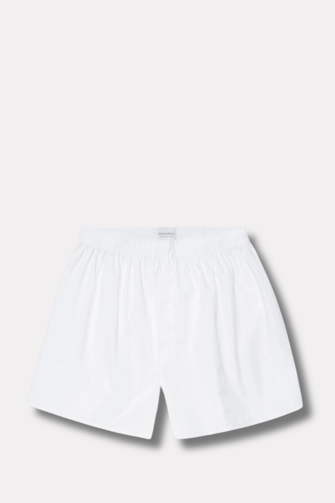 Classic Woven Cotton Boxer Shorts White
