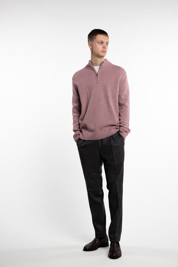 Paul Half-Zip Faded Pink