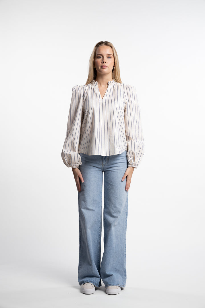 Infinity Blouse- Cream Stripe