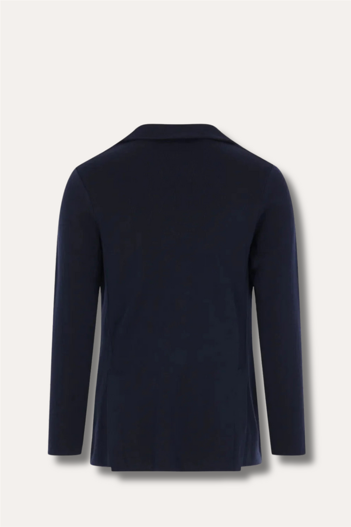 Knitted Cotton Jacket Navy