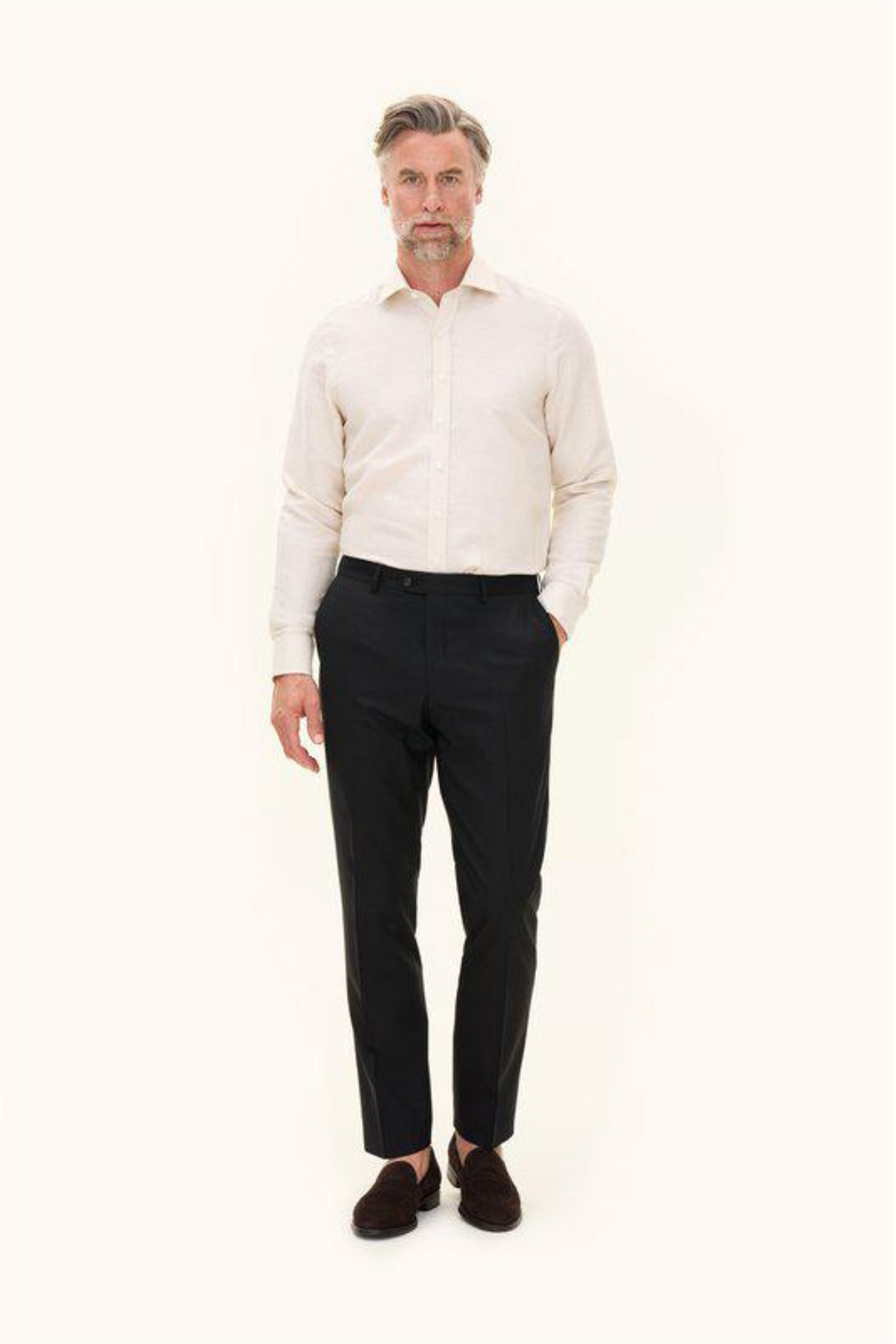 Dandy Regular Fit Wool Trousers Black