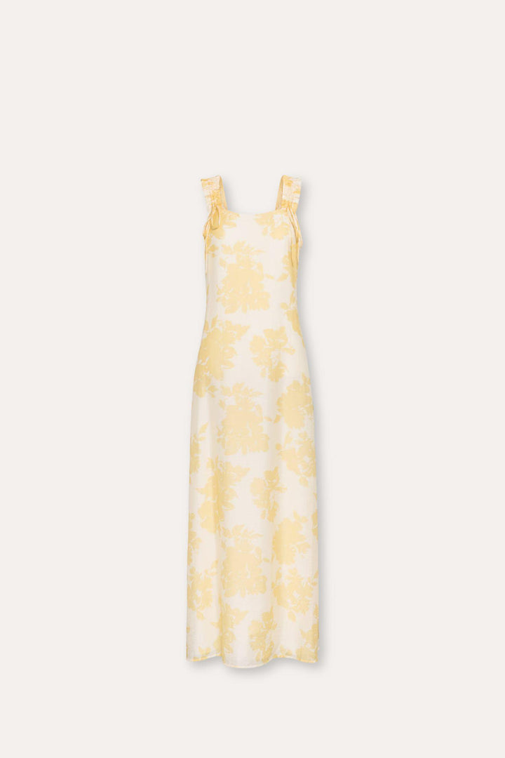Zaha Dress  Yellow Floral Print