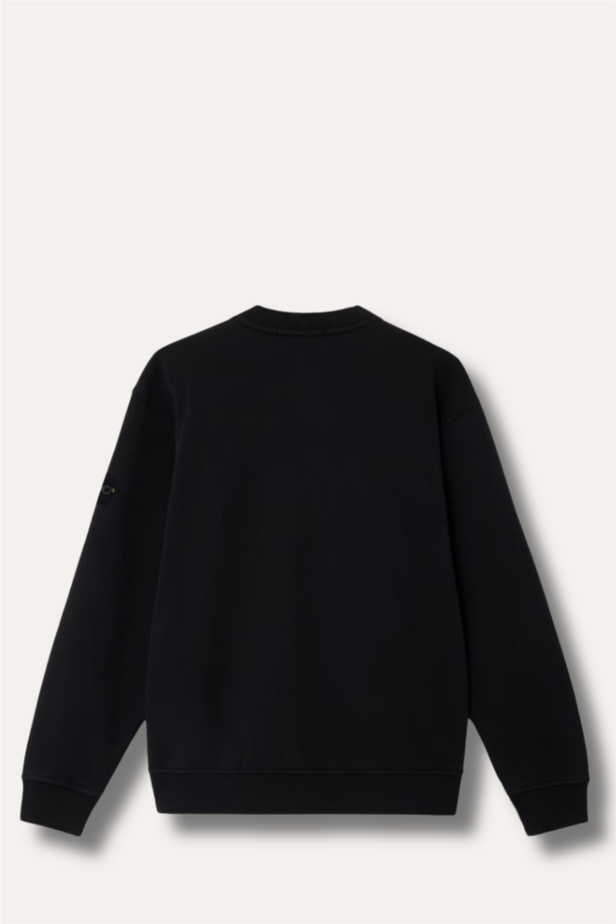 6100060 Organic Cotton Fleece Regular-fit Crewneck Black