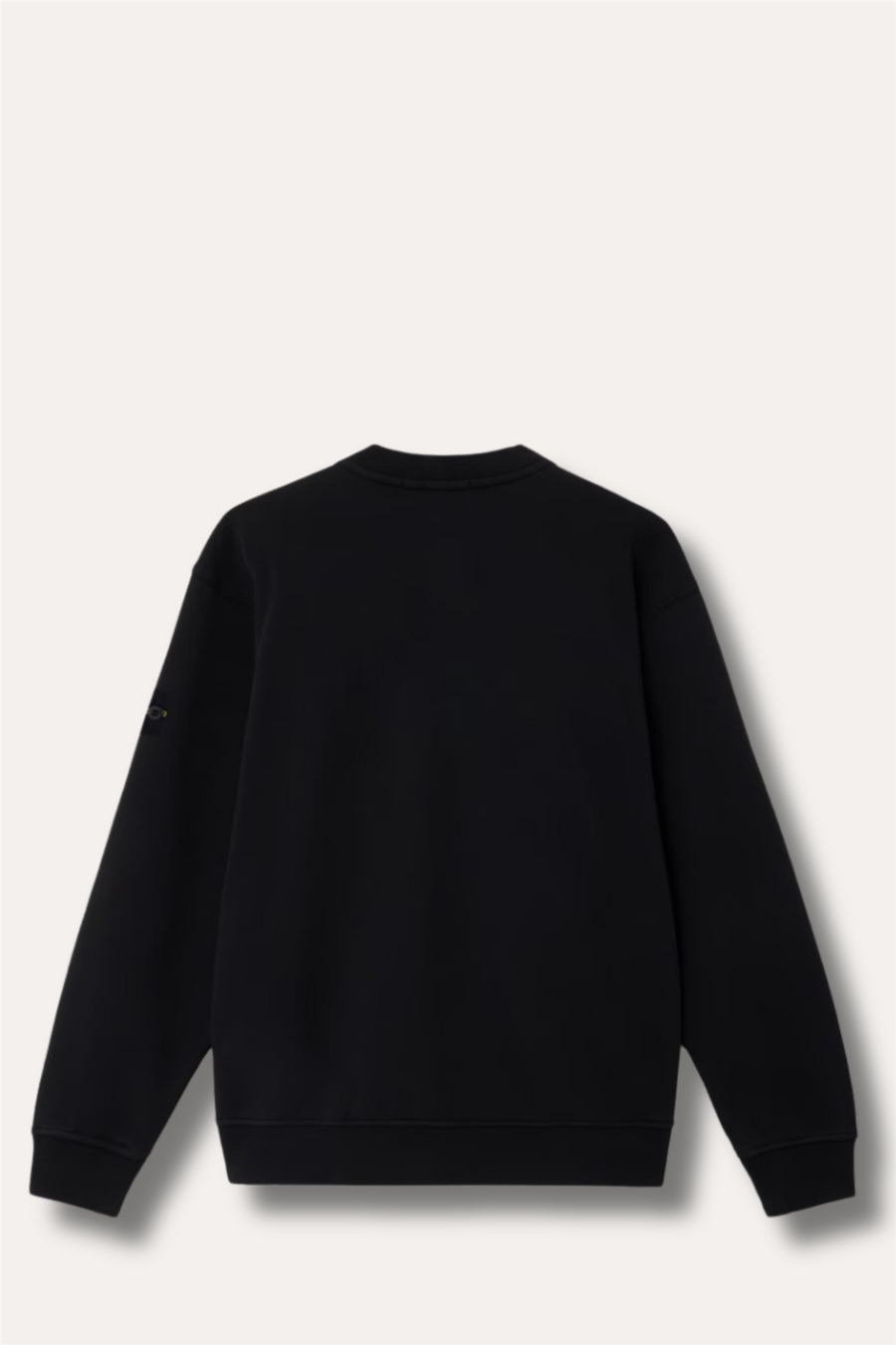 6100060 Organic Cotton Fleece Regular-fit Crewneck Black