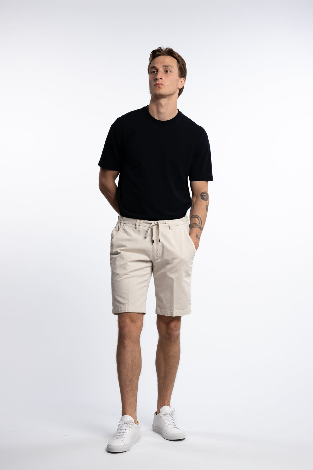 Cotton/Elastan Shorts Beige