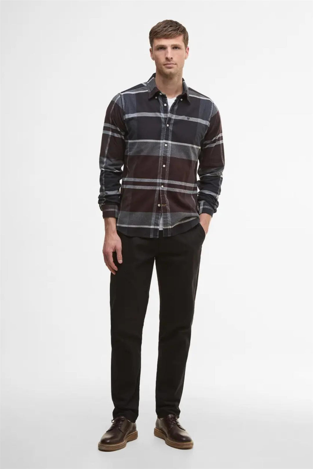 Iceloch Tailored Long-Sleeved Shirt Midnight Oak Tartan