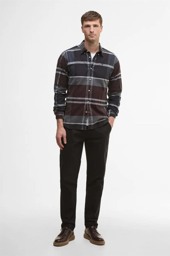 Iceloch Tailored Long-Sleeved Shirt Midnight Oak Tartan