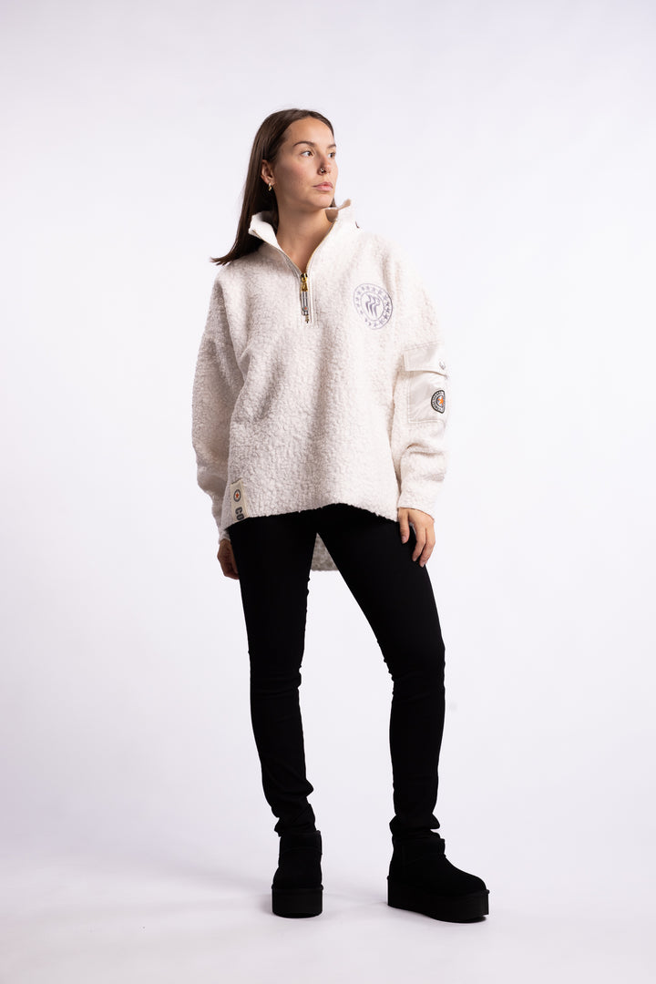 Nikki half zip - White