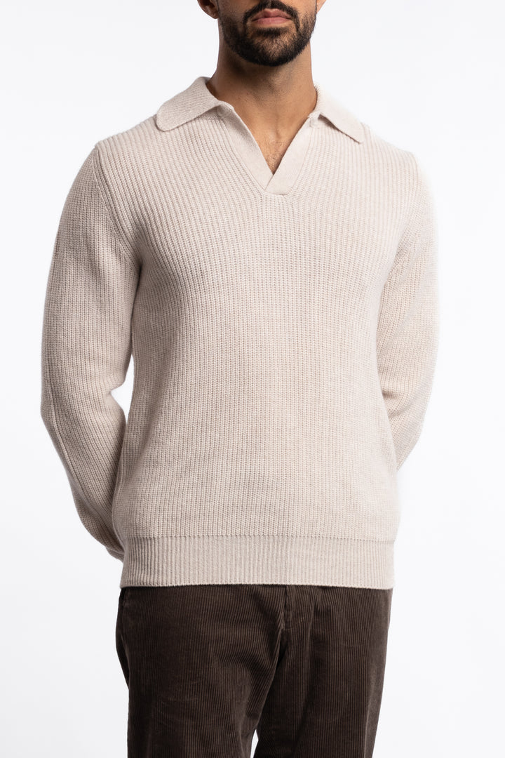 Super Geelong Ribbed Skipper Beige