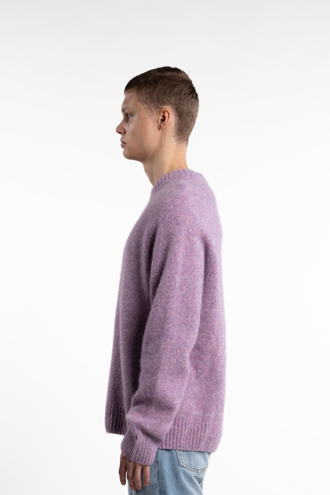 Gilbert Roundneck Knit Oyster Rose Melange