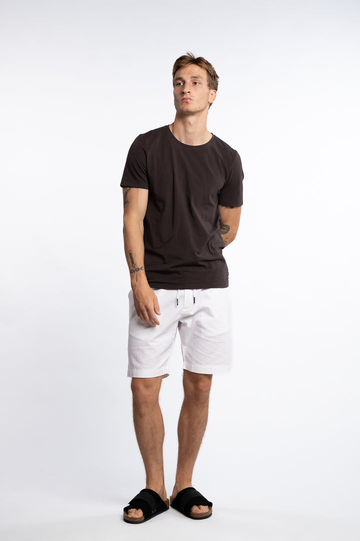 Kyran Cotton Stretch Slim Fit T-Shirt Brown Elk