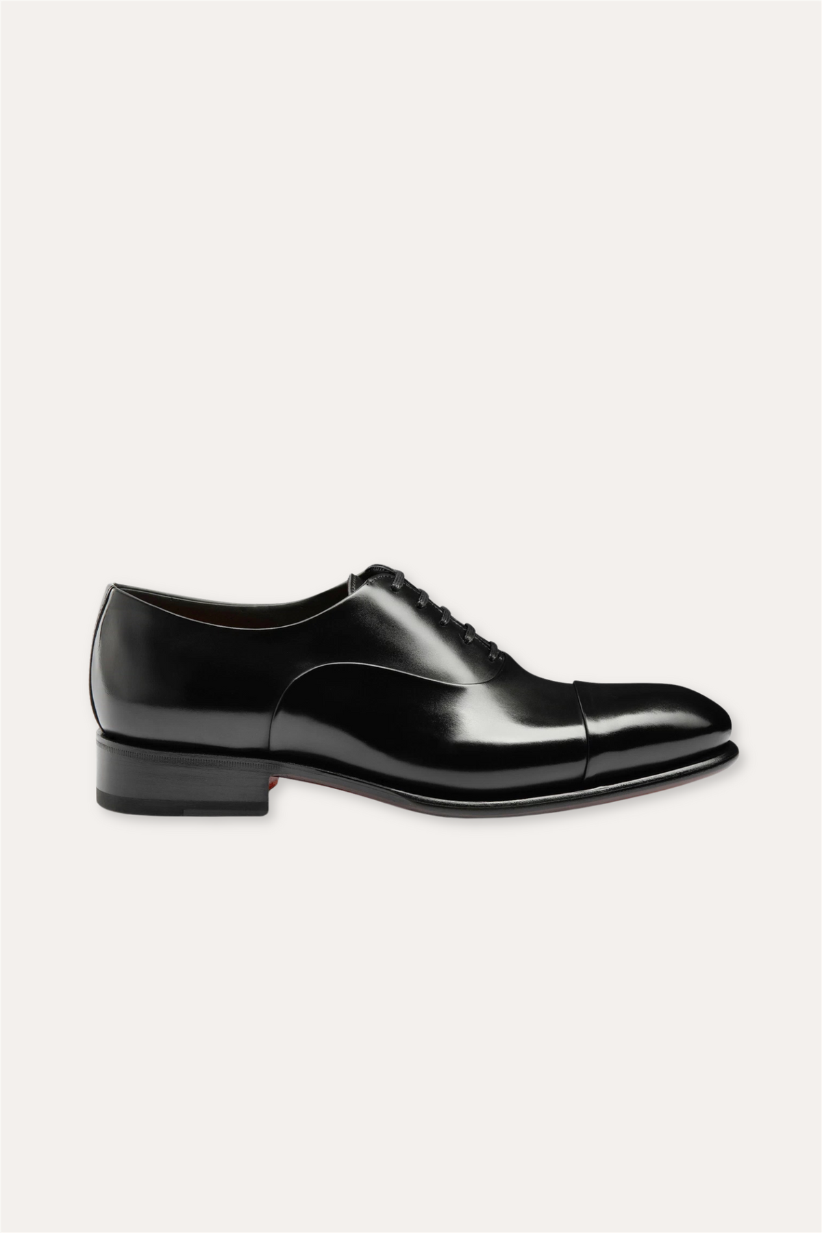 Isaac Polished Leather Oxford Shoe Black