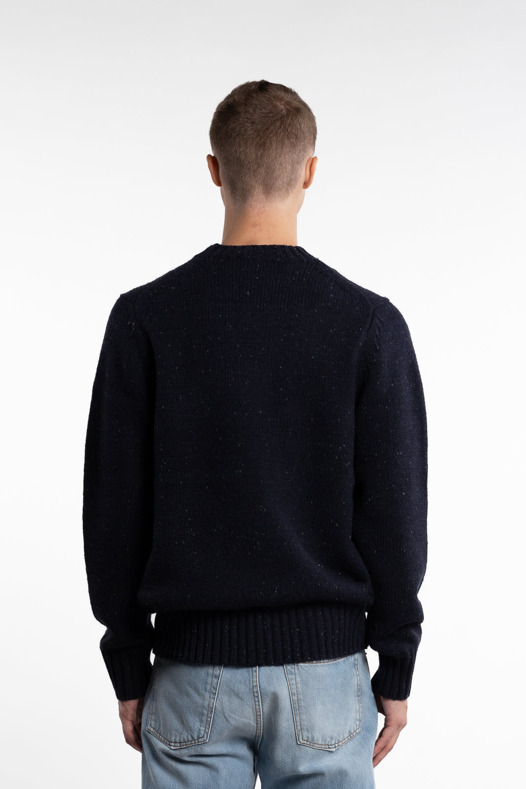 Gary Fleck Wool Roundneck Dark Navy