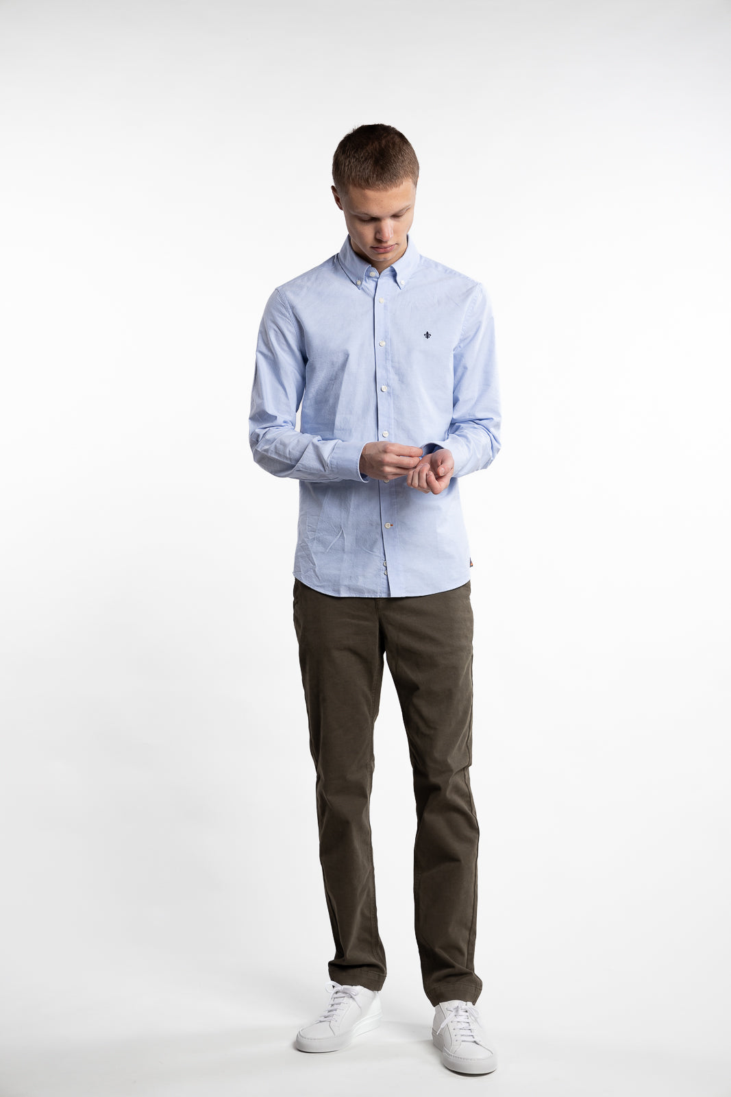 Oxford Slim Fit Button Down Shirt Light Blue