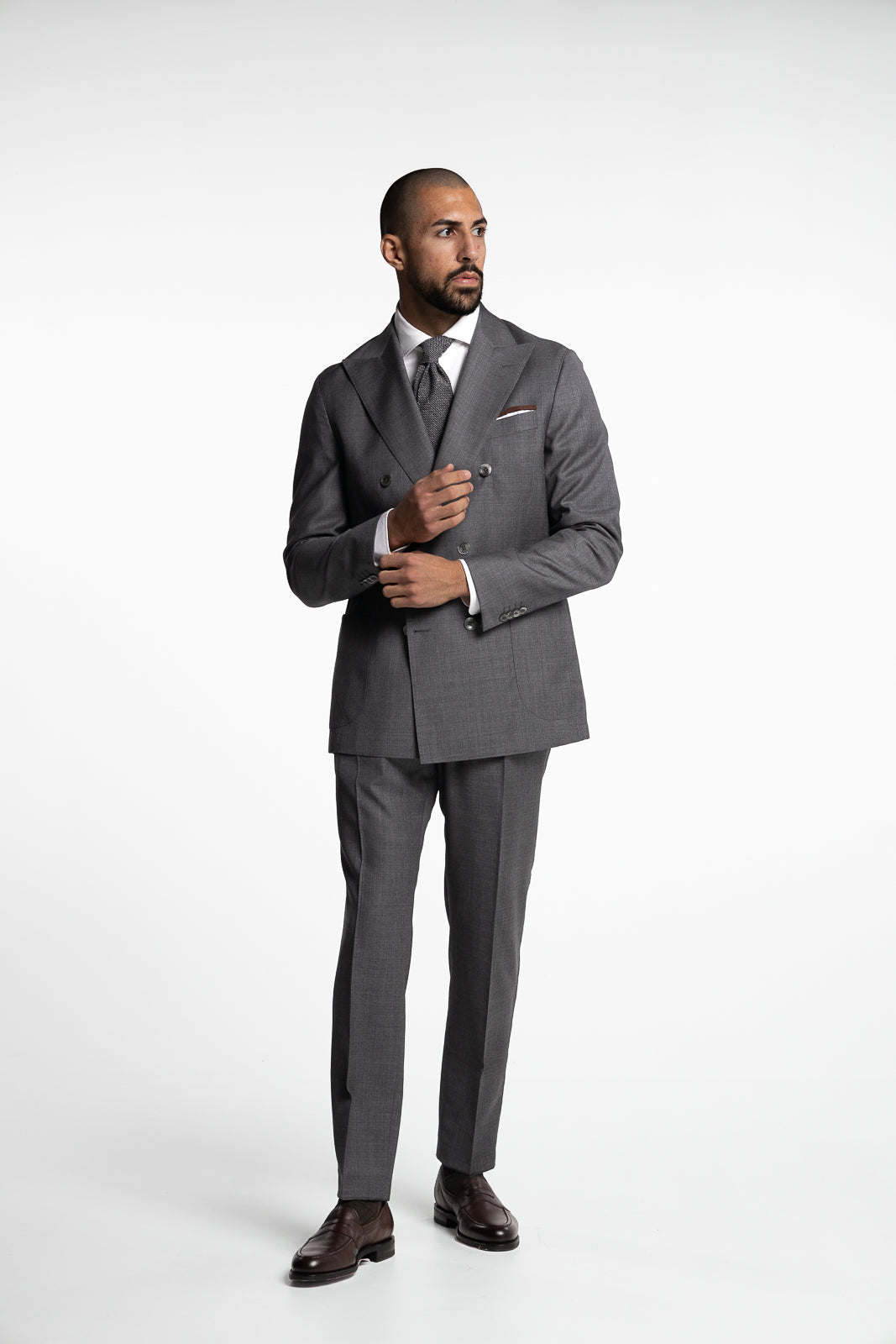 Vicenza DB Tropical Wool Blazer Grey