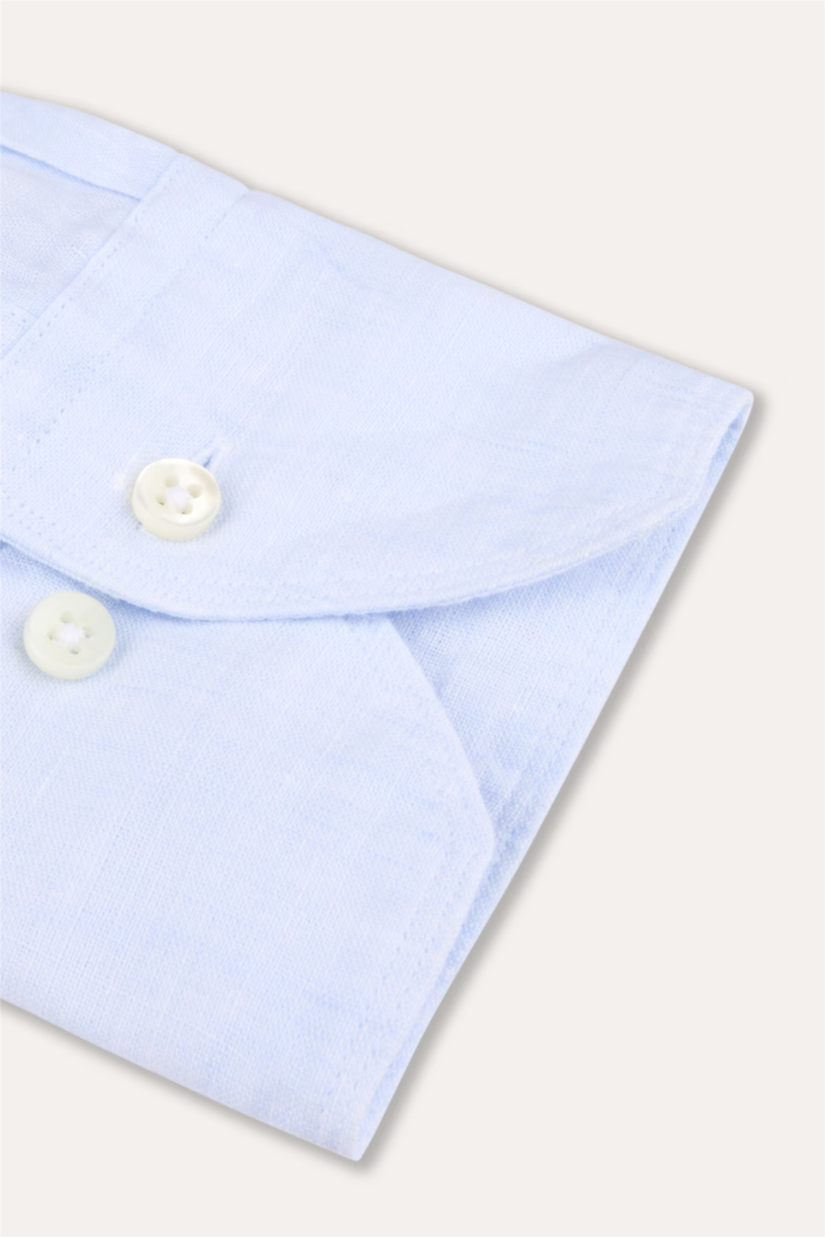 Slimline Linen Shirt Light Blue