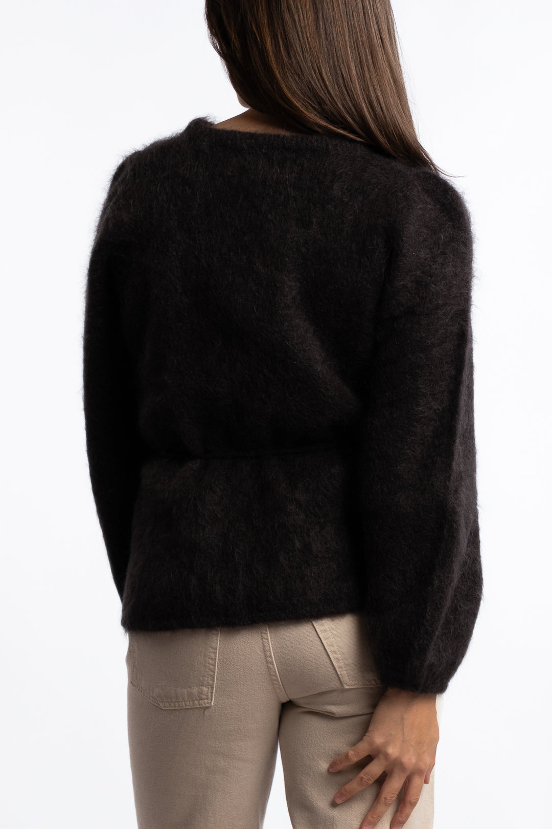 Fredrikke Chunky Cardigan- Dark Brown