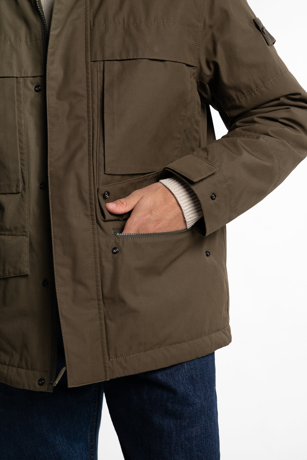 Ghost Waterproof Cotton Canvas Jacket Olive