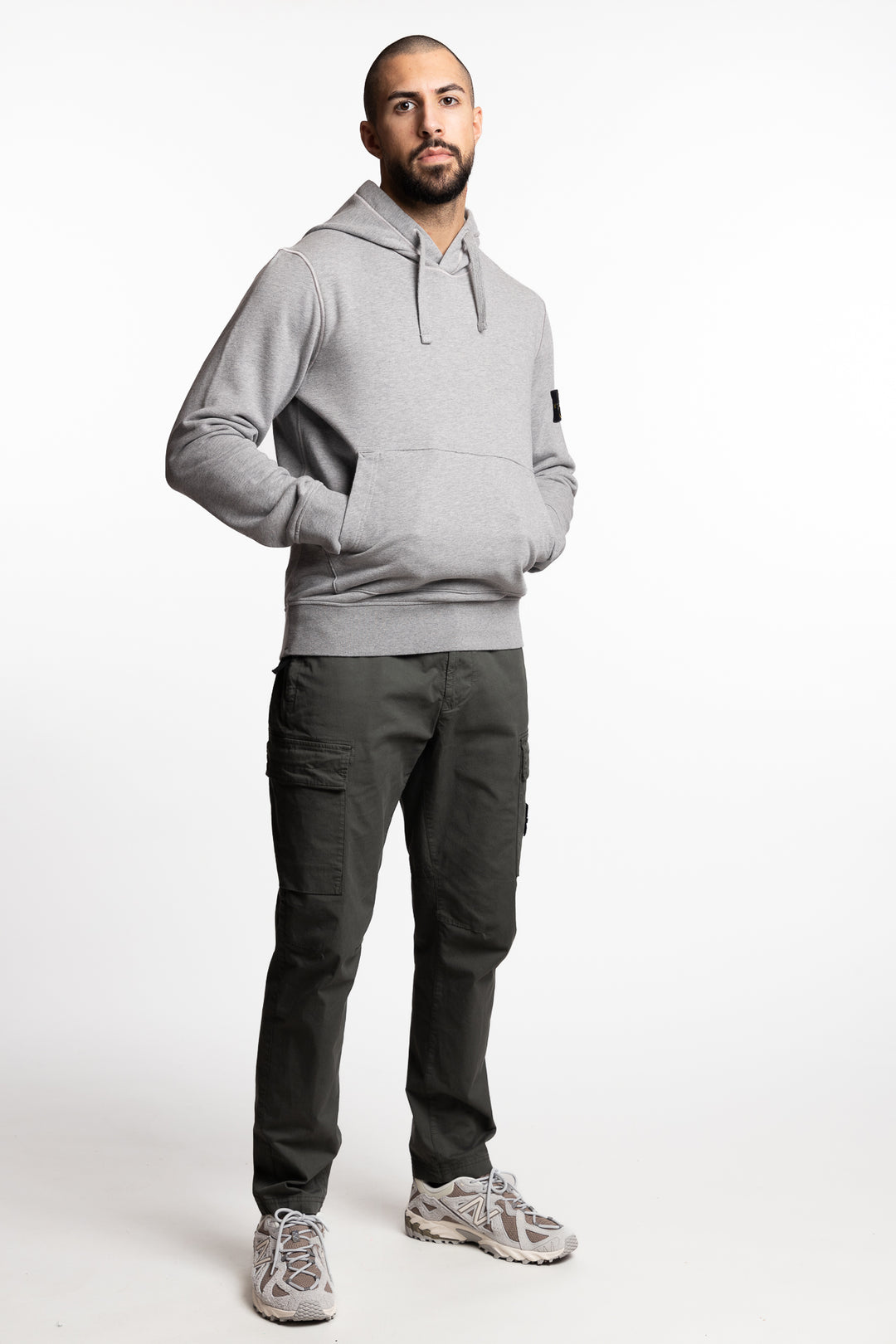 Garment Dyed Hooded Sweatshirt Grey