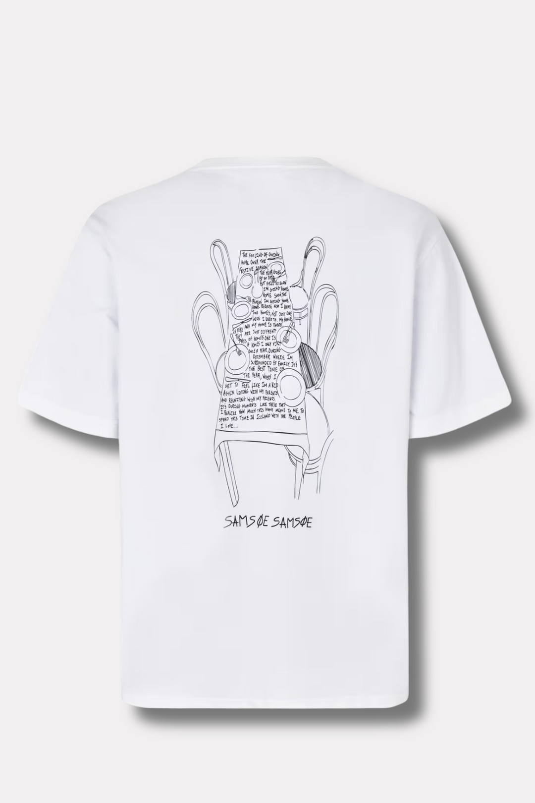 Sadinner T-shirt White Dinner