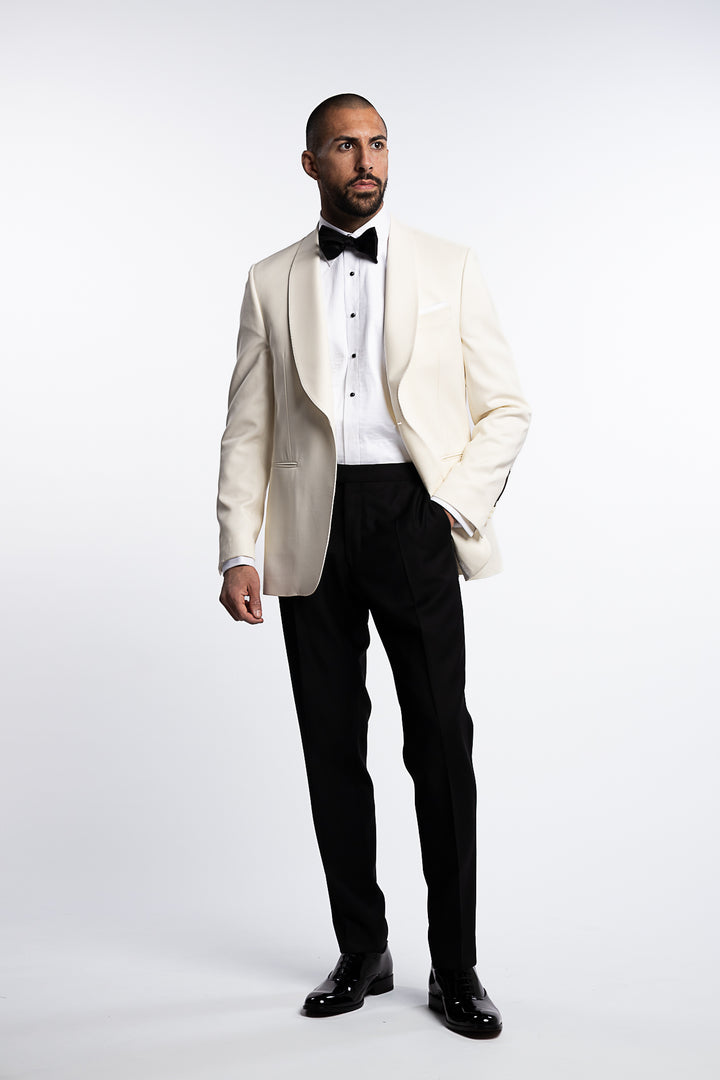 Figaro Tuxedo Blazer Off White