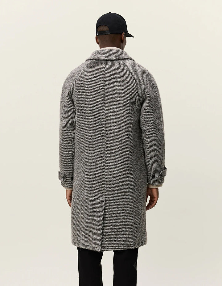 Michael Twill Wool Coat Salt Pepper
