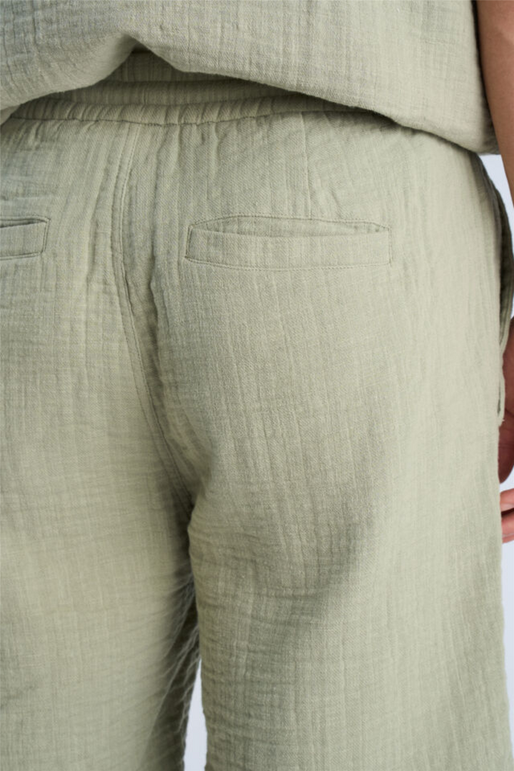 Cotton Muslin Shorts Dusty Olive