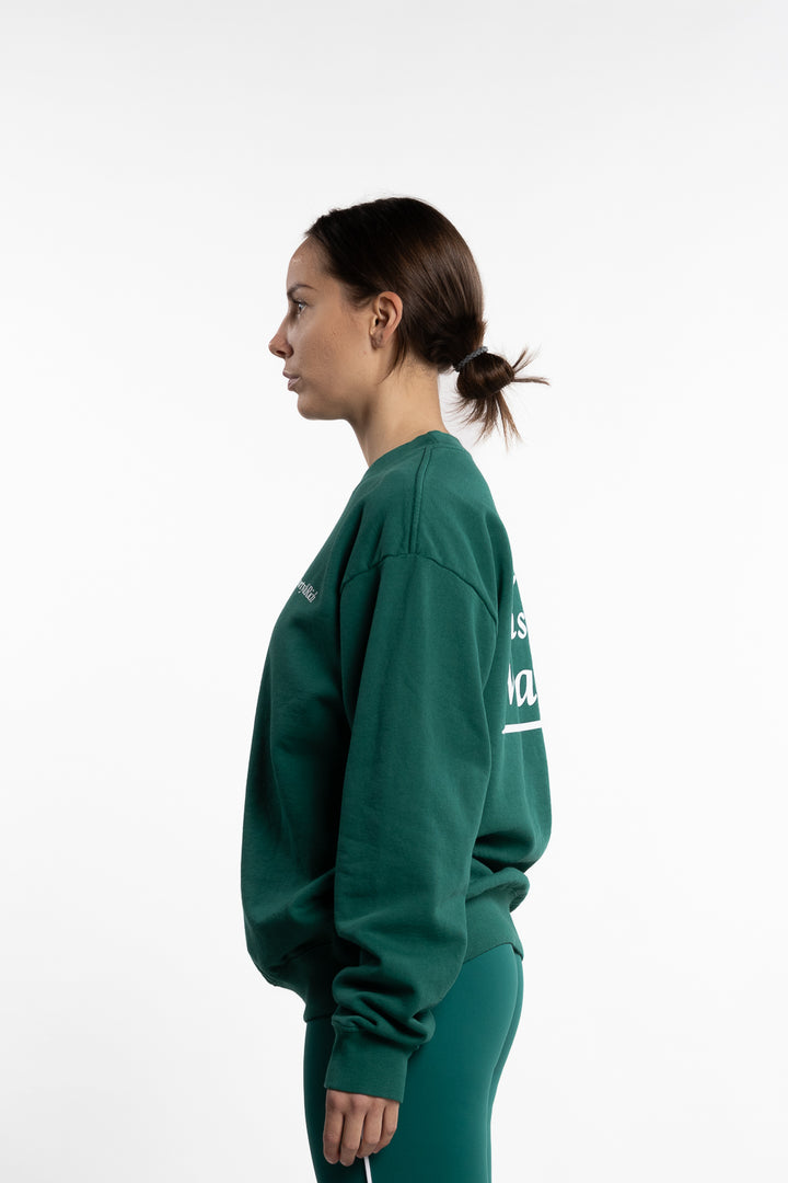 Health Is Wealth Crewneck- Alpine White