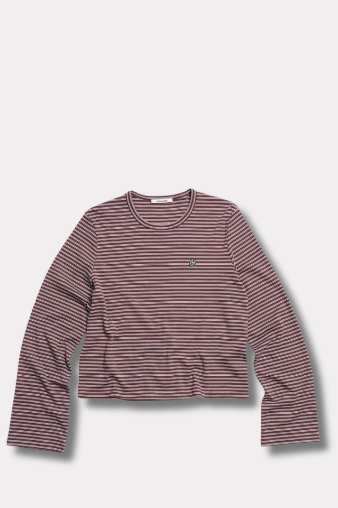 Street Stripe Long-Sleeve- Burgundy Stripe
