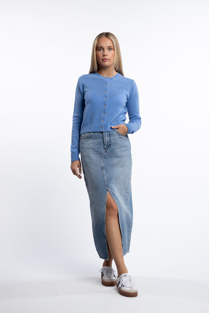 Cashmere Cardigan- Blue