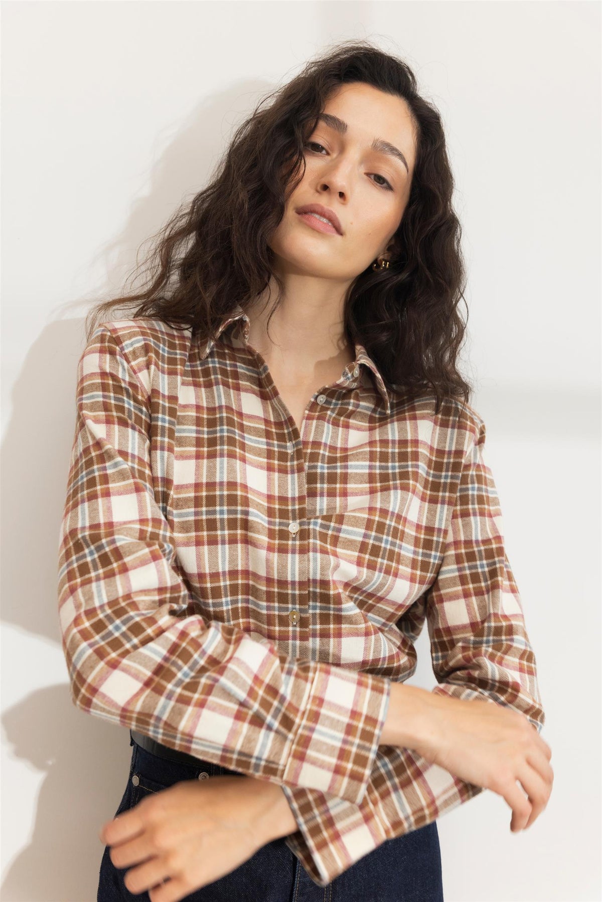 Joan Flannel Shirt - Red Check