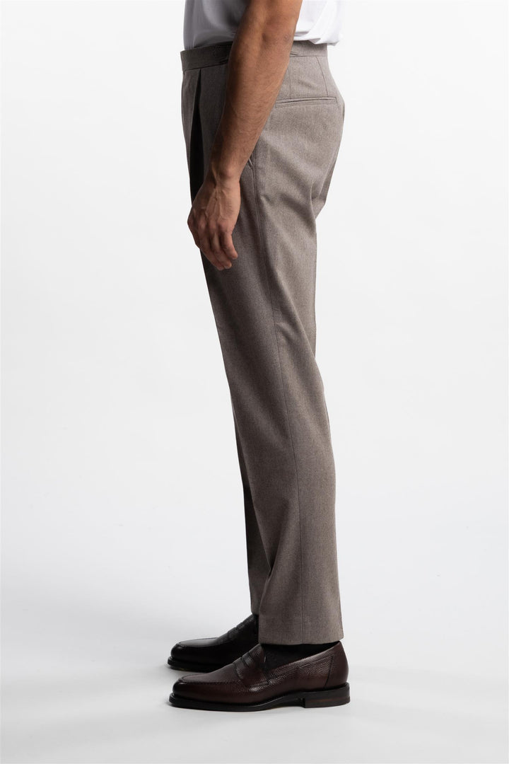 Prato Flannel Trousers Beige Scout