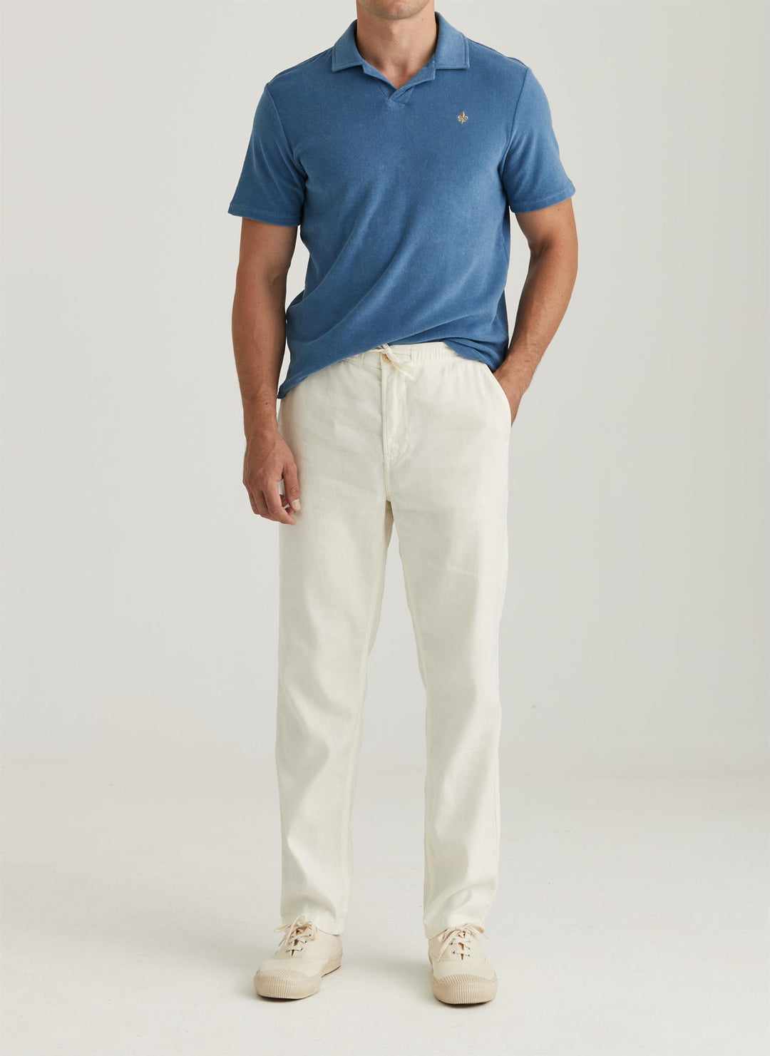 Fenix Cotton/Linen Trouser Off-White