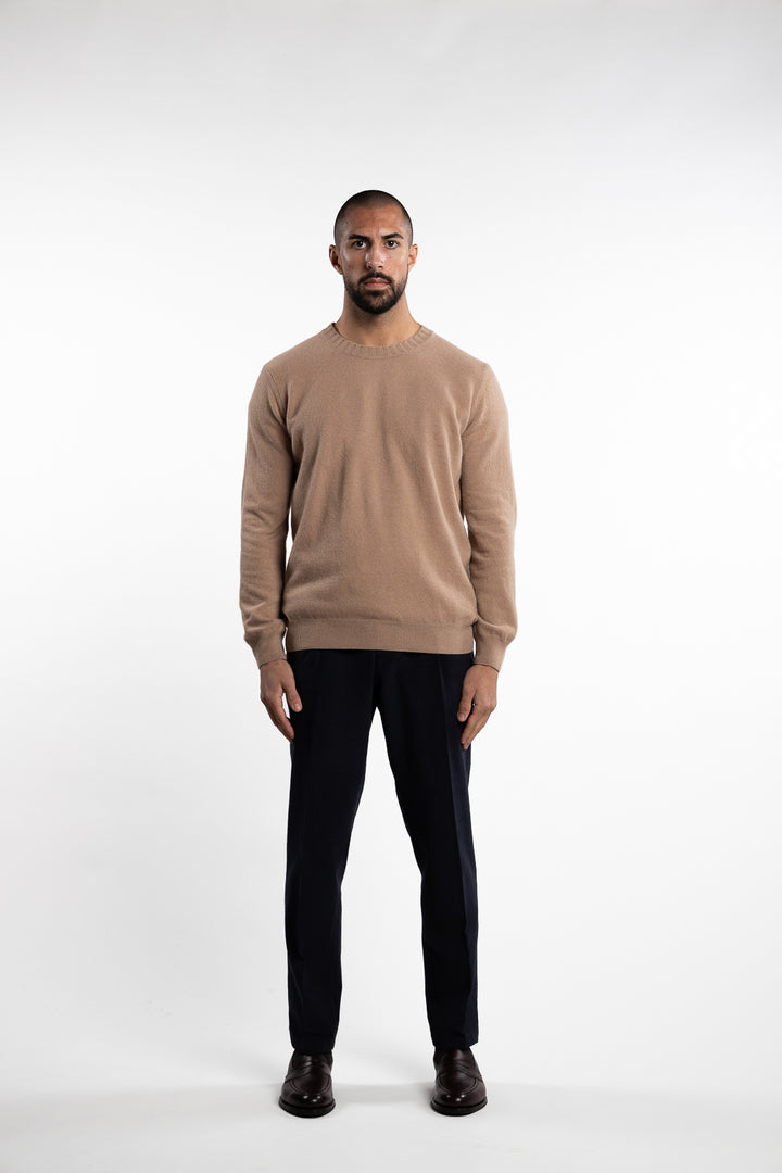 Como Wool/Cashmere Roundneck Camel