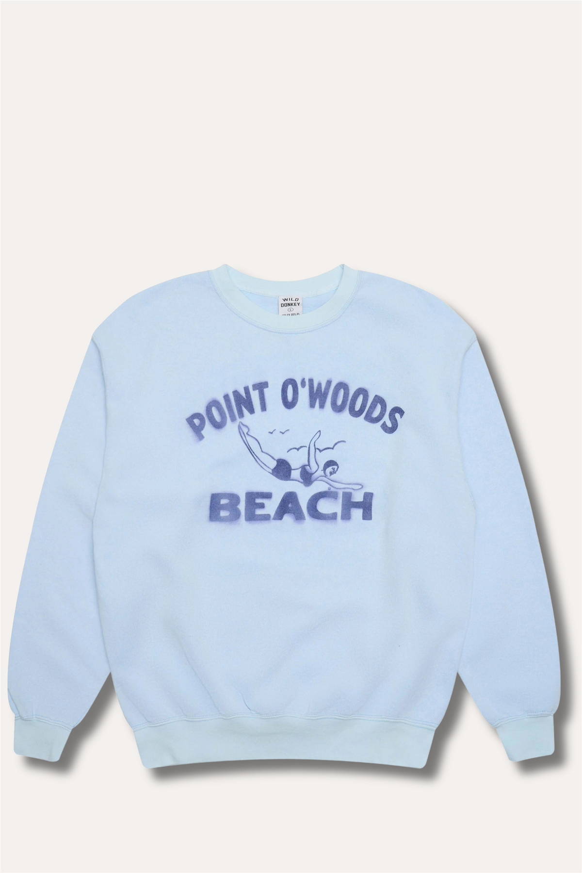 Point Crewneck Vintage Light Blue