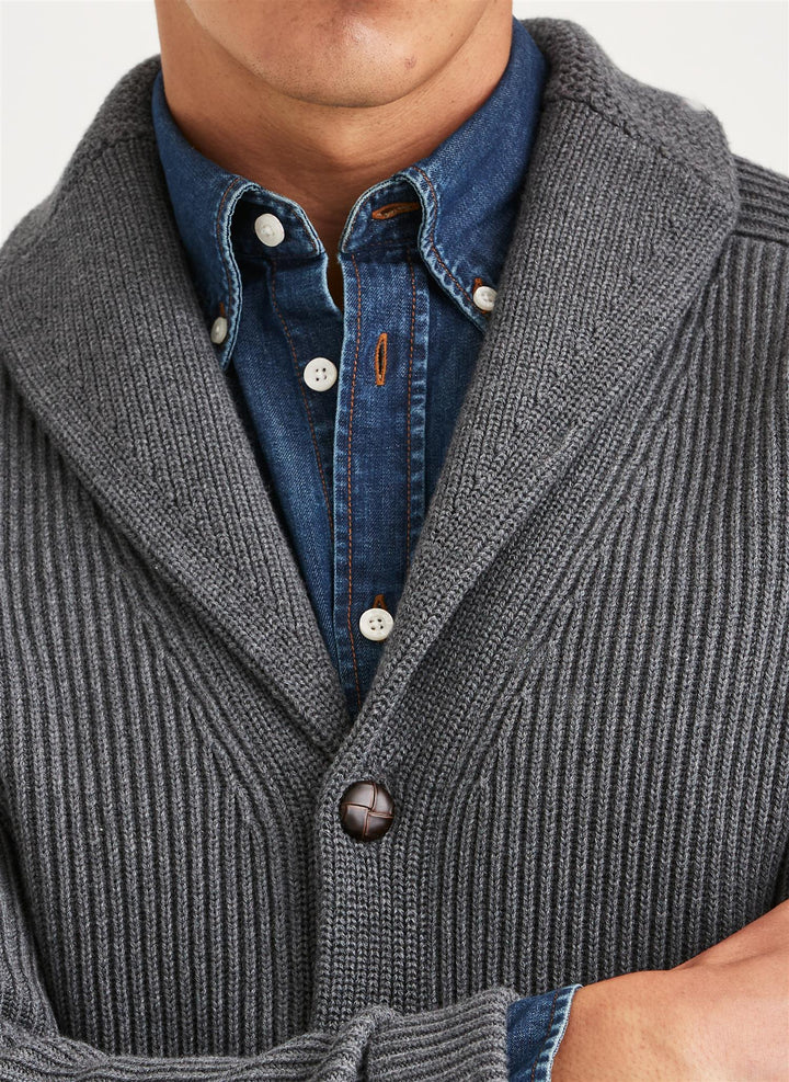 Brayden Shawl Cardigan Grey