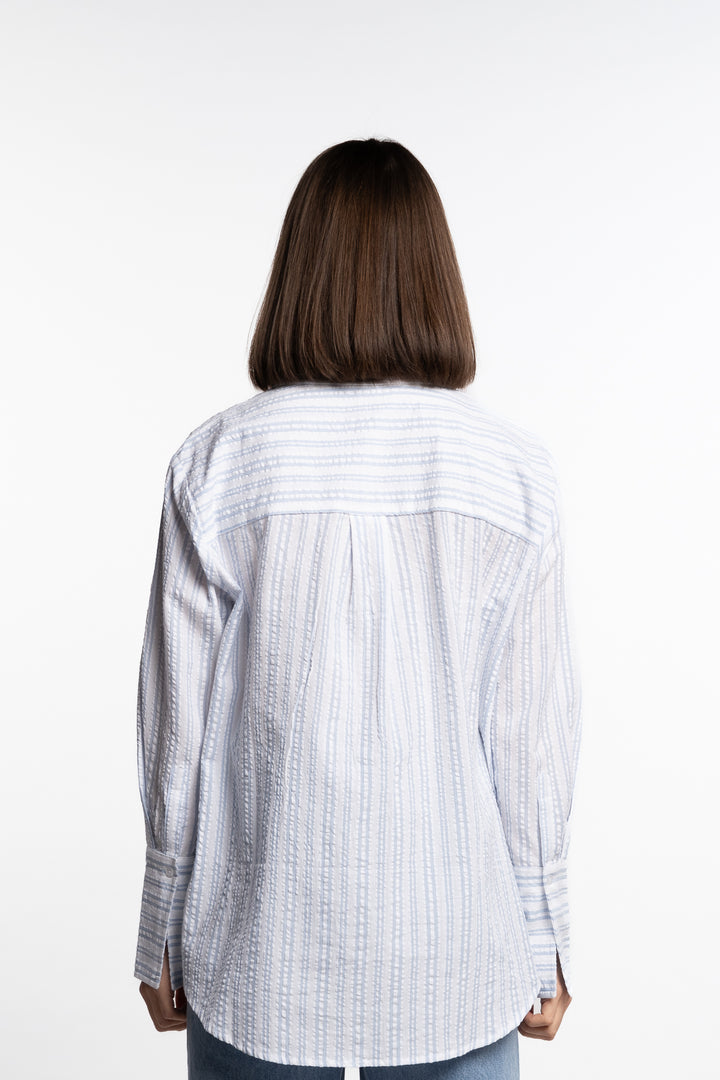 Bibi Crepe Shirt- Light Blue