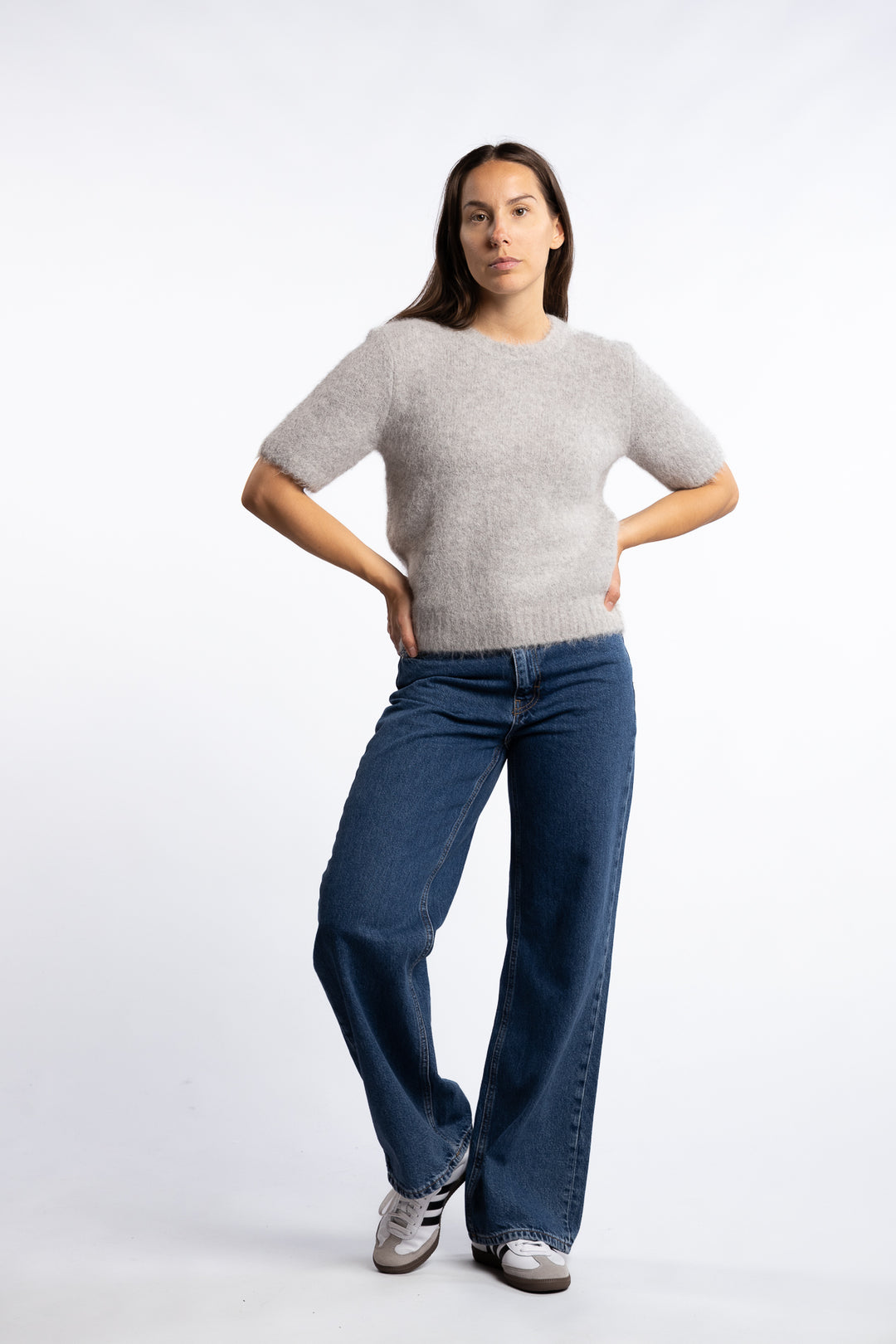 Sajeanne Top 15425 - Light Grey Mel.