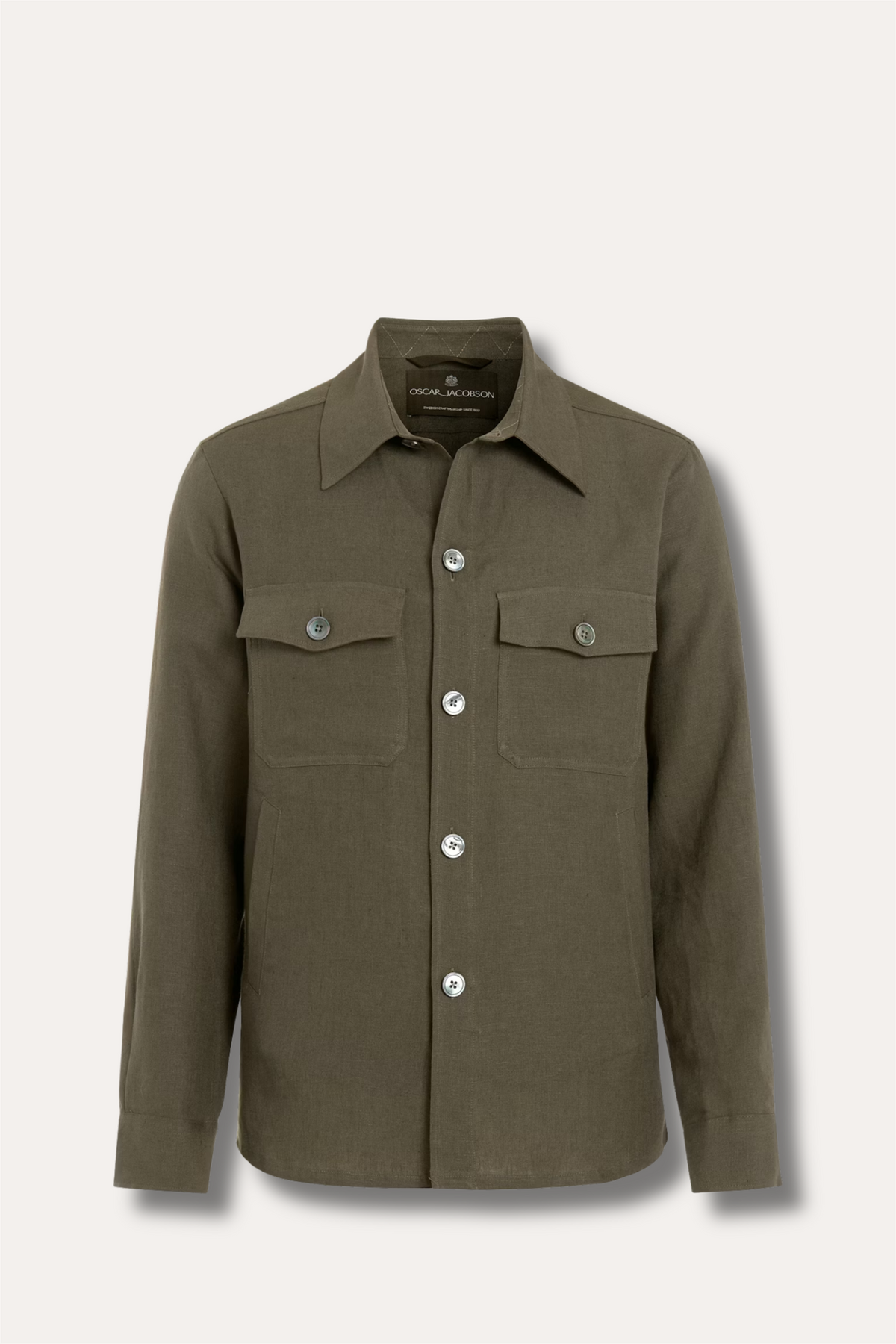 Maverick Linen Jacket Army Green