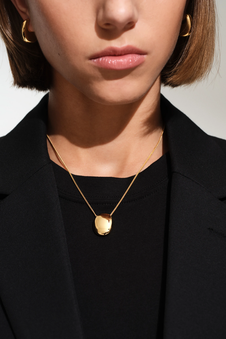 Pebble Pendant- Gold