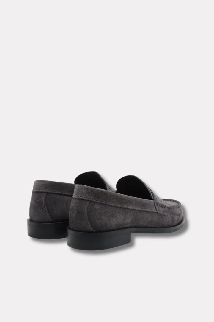 Miles Penny Loafer - Charcoal Suede