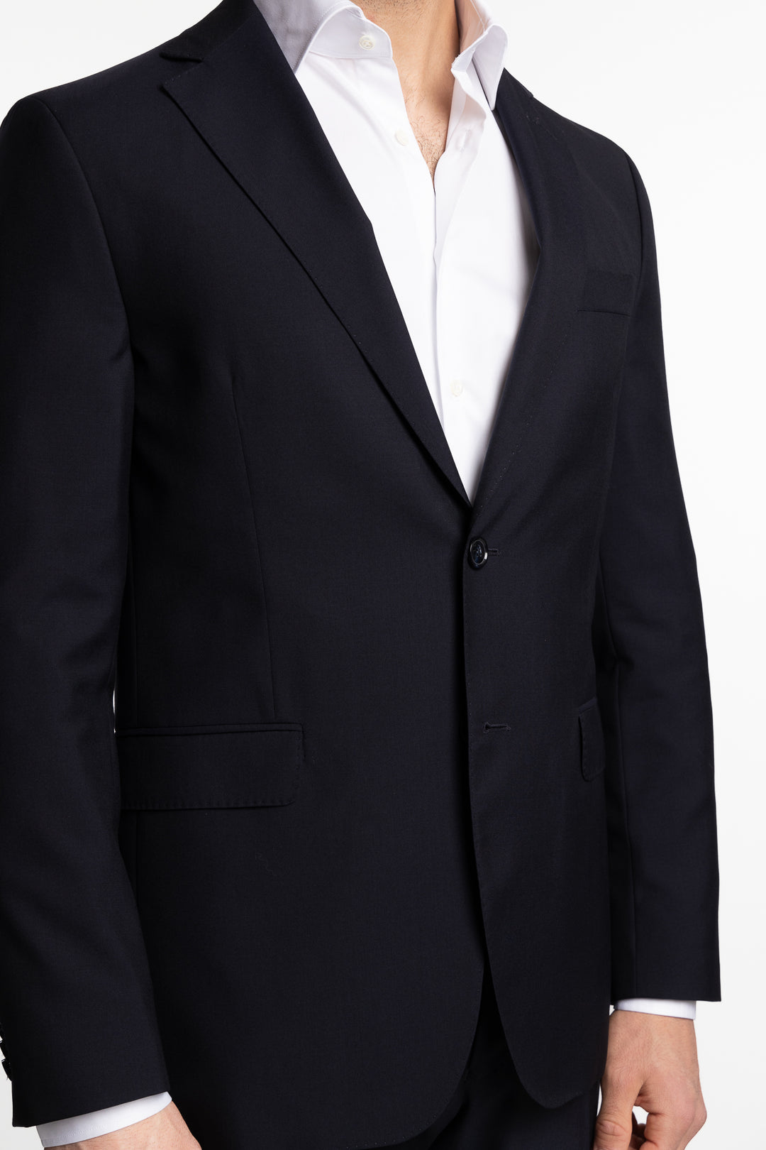 Edmund Slim Fit Wool Blazer Navy