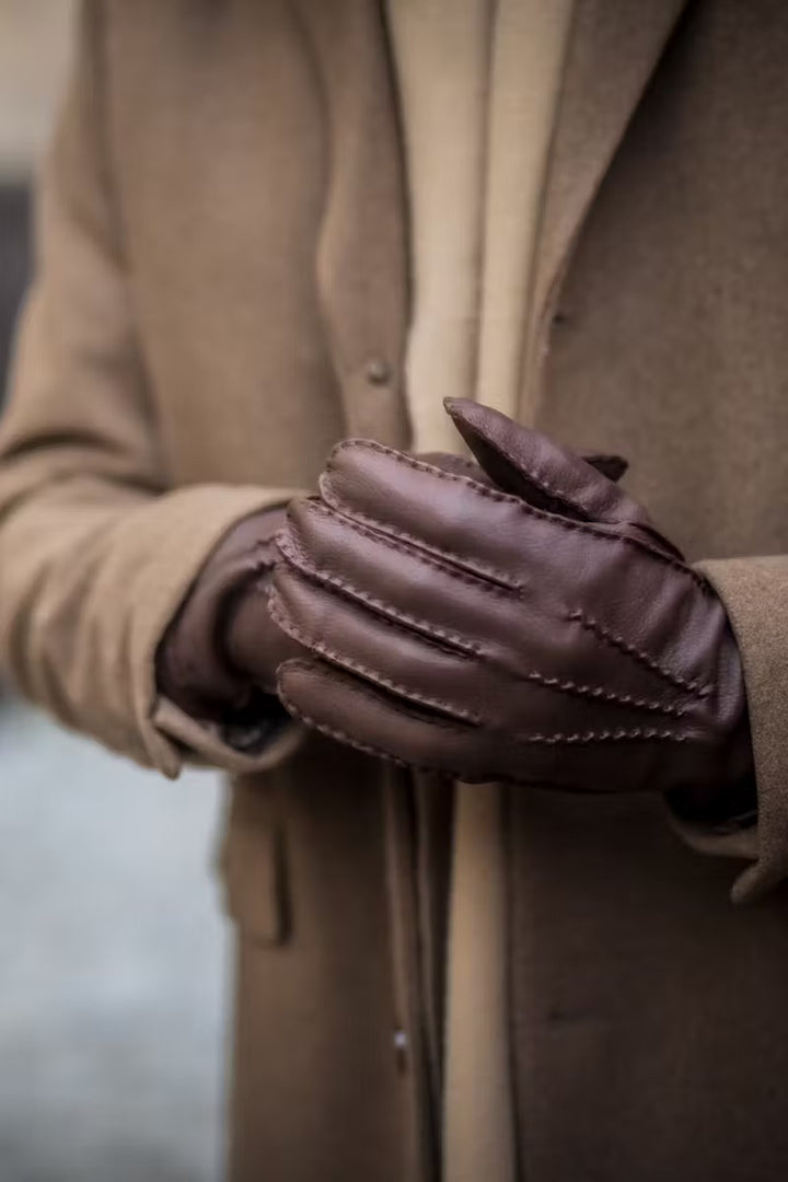 Matthew Deerskin Gloves Chocolate