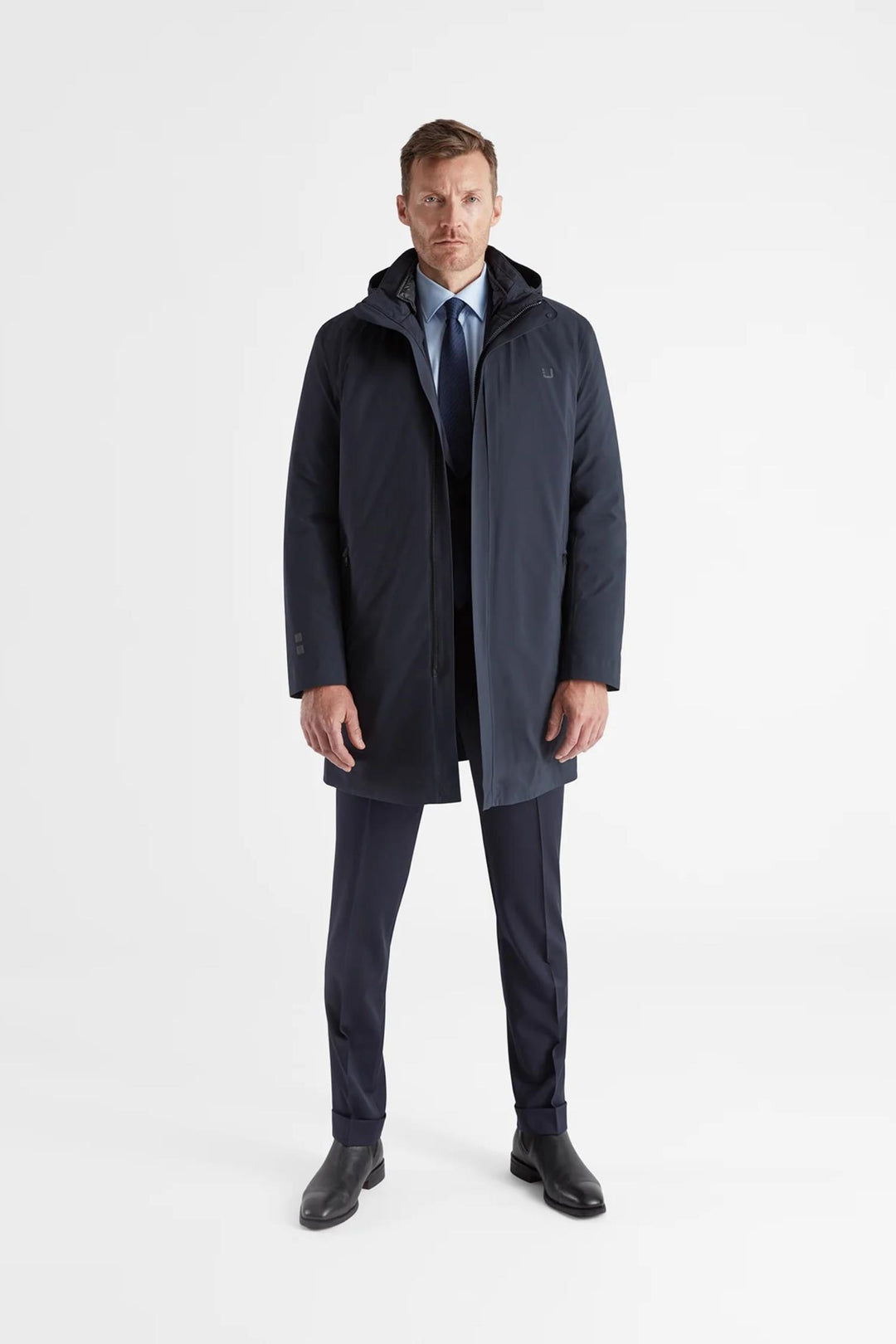 Black Storm Coat Navy