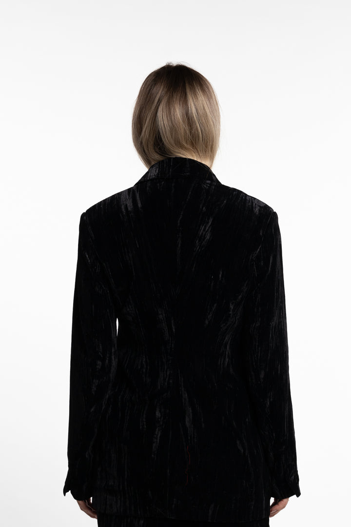 Cygnet Velvet Blazer- Black