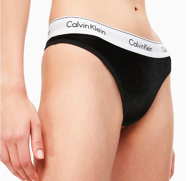 Thong Icon Cotton Modal -  Black