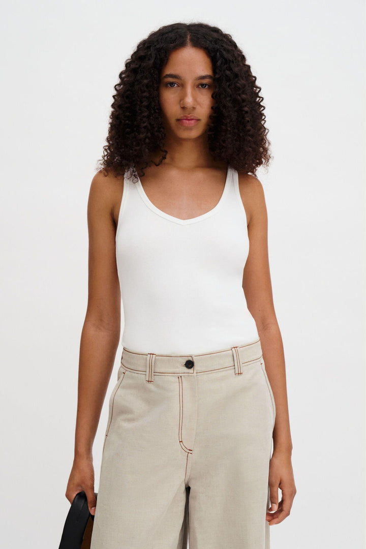 V-Neck Tank White