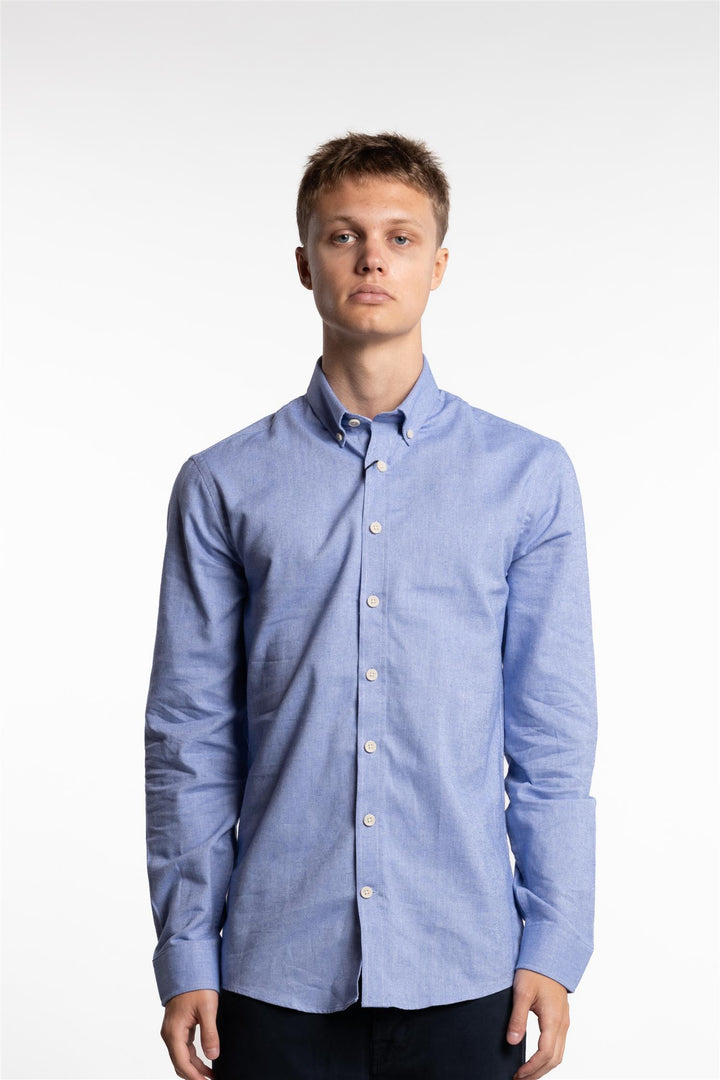 Mélange Brushed Shirt Blue