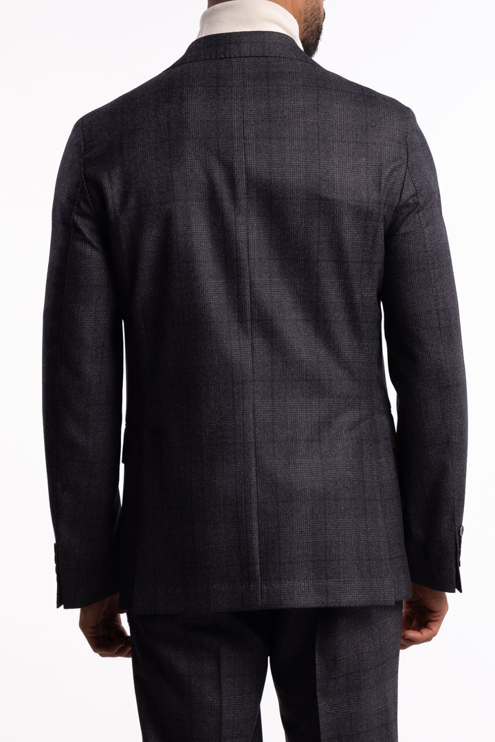 New Sienna Slim Fit Flanell Blazer Grey Check